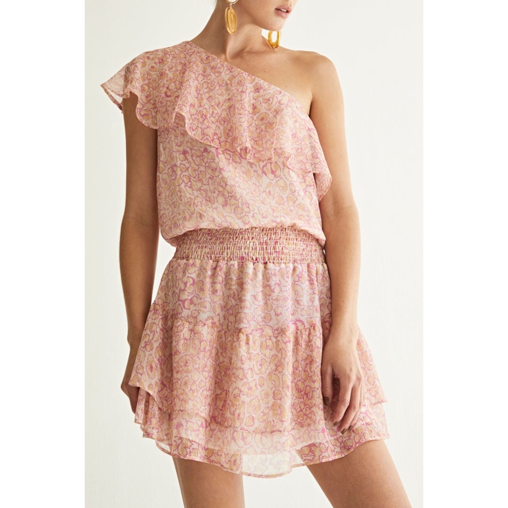 Krisa One Shoulder Ruffle Dress